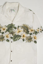Vintage White Hibiscus Hawaiian Shirt 2069