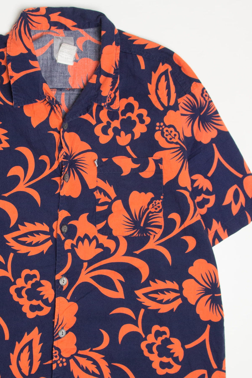 Blue & Orange Quicksilver Hawaiian Shirt 2070
