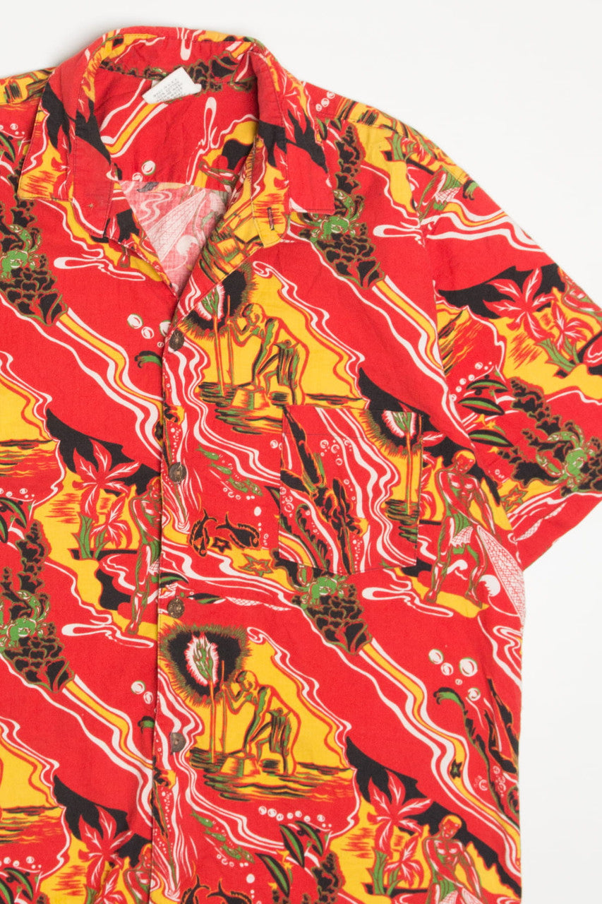Red Fishermen Hawaiian Shirt 2072