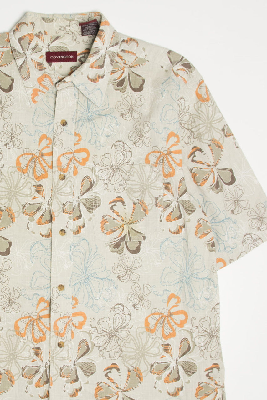 Floral Outlines Hawaiian Shirt 2074