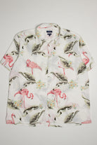 Large Flamingo Print Hawaiian Shirt 2076