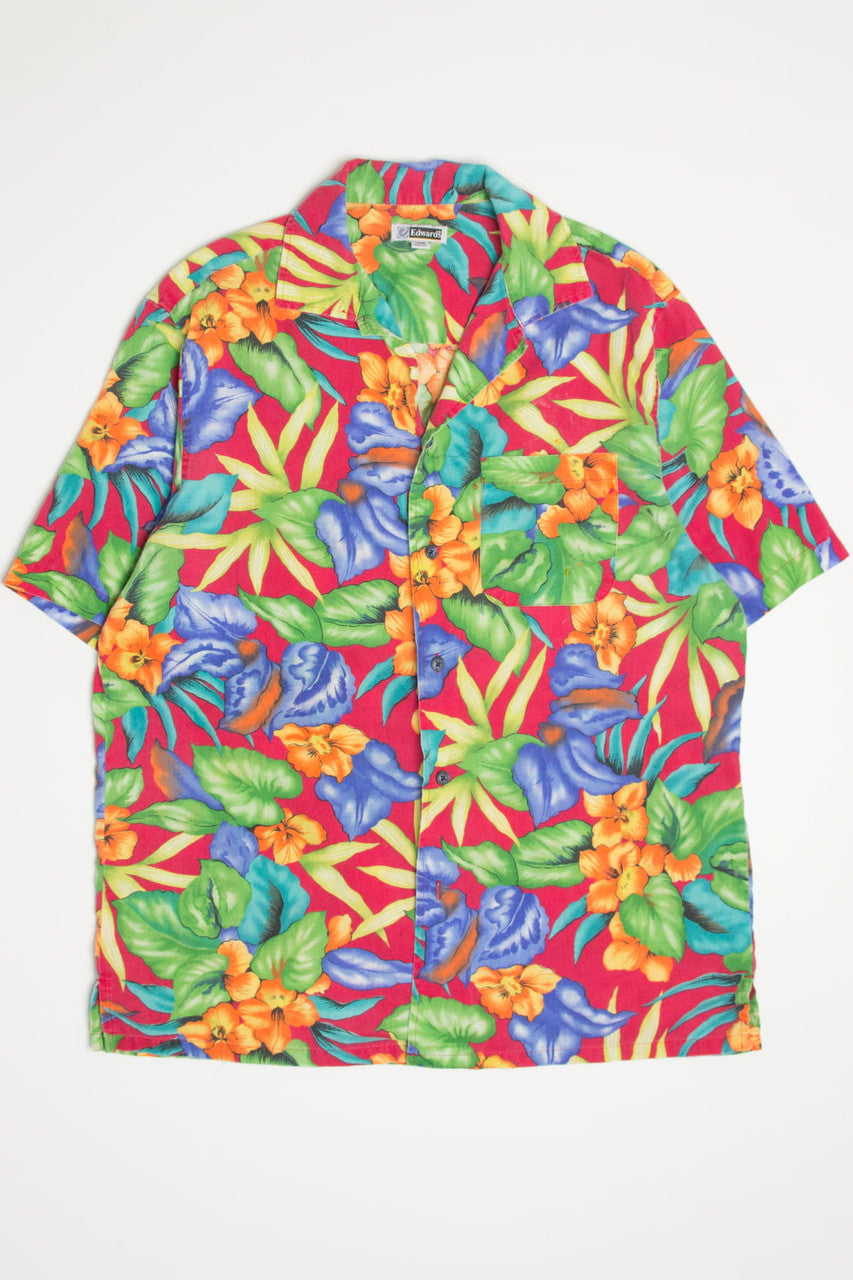 Vintage Edwards Floral Hawaiian Shirt 2079
