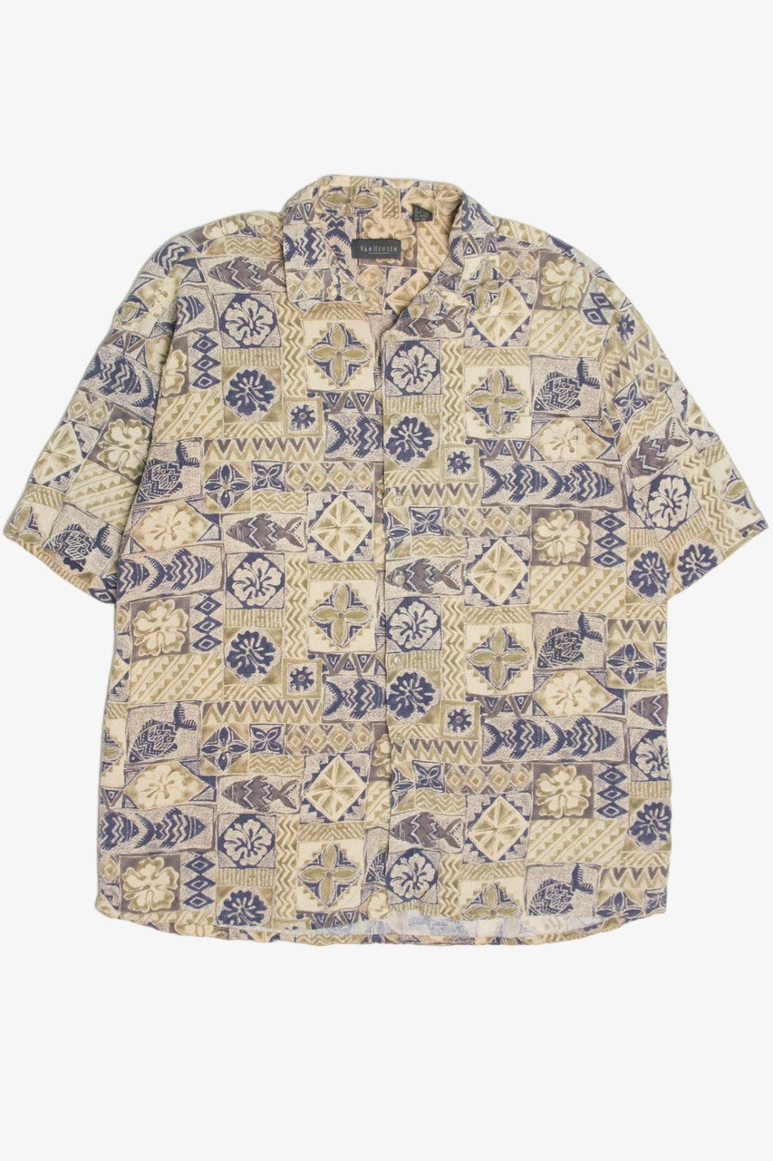 Fish Stamped Collage Hawaiian Shirt 2084