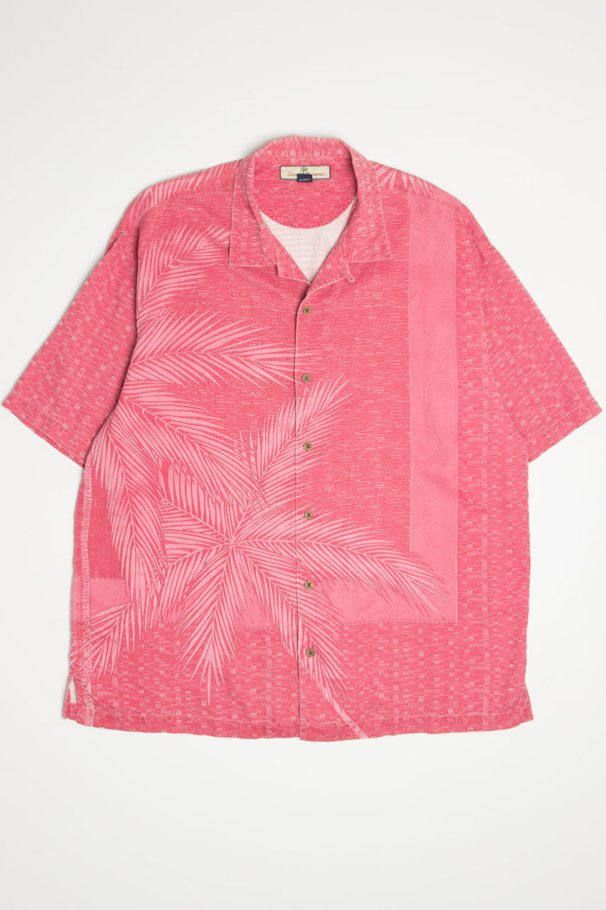 Red Silk Tommy Bahama Hawaiian Shirt 2090