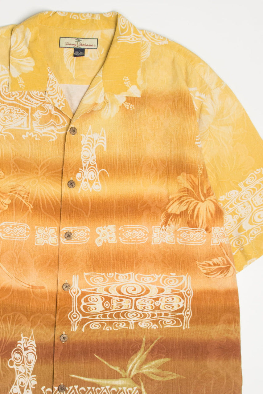 Vintage Hibiscus Print Tommy Bahama Hawaiian Shirt 2096