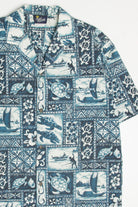 Vintage Turtle Print Royal Creations Hawaiian Shirt 2098