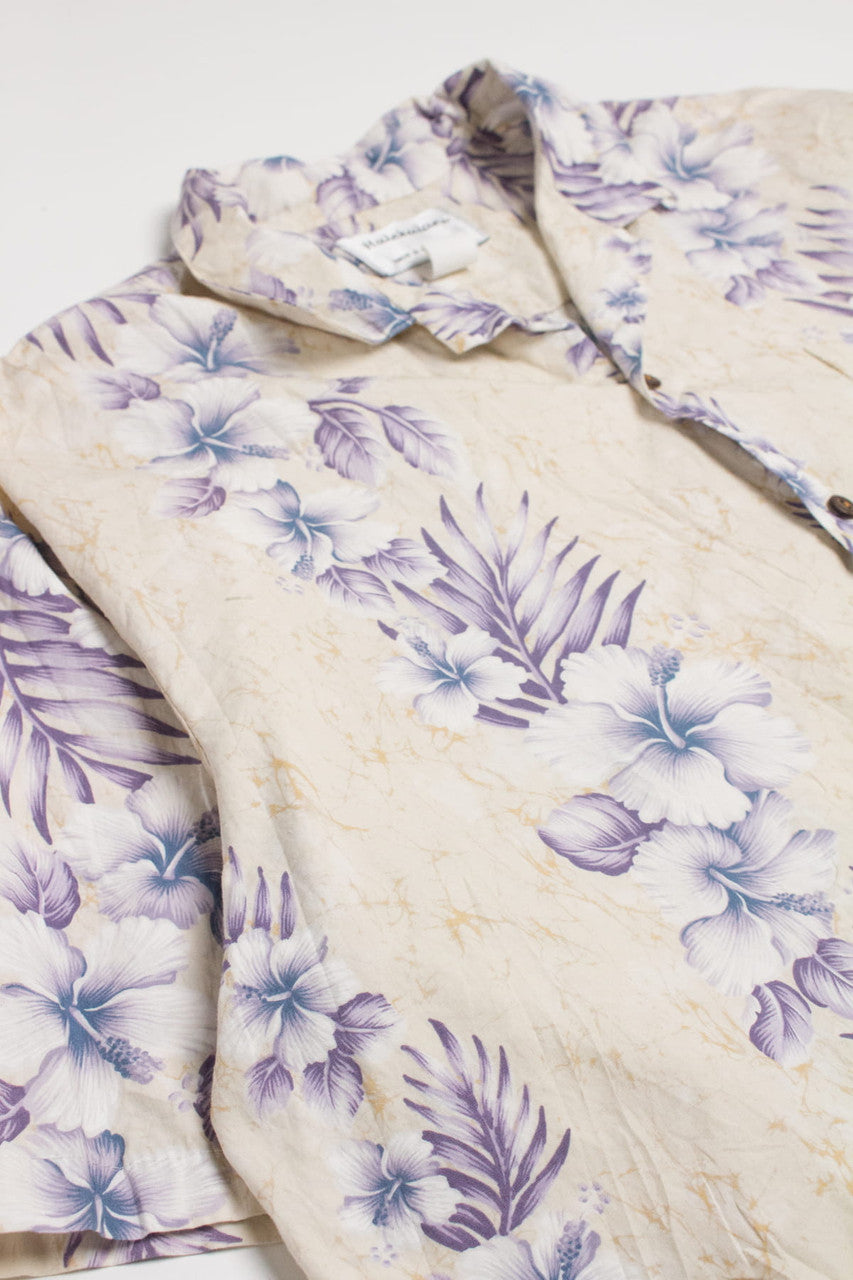 Vintage Floral Stripes Halekulani Hawaiian Shirt 2101