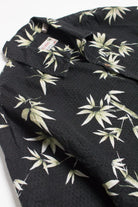 Black Bamboo Linen Blend Hawaiian Shirt 2117