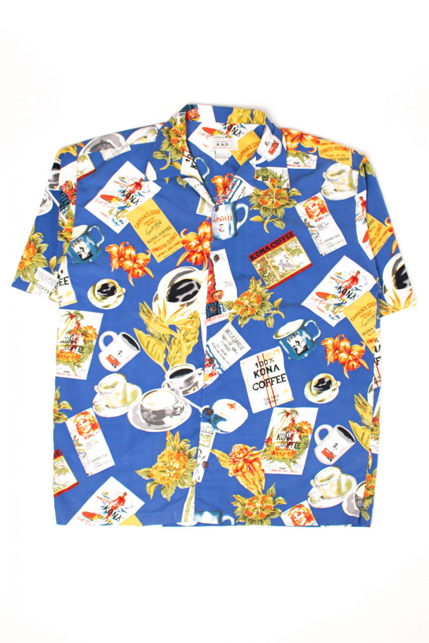 Vintage Kona Coffee Hawaiian Shirt