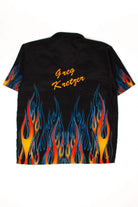 Greg Kretzer's Vintage Black Flames Hawaiian Shirt