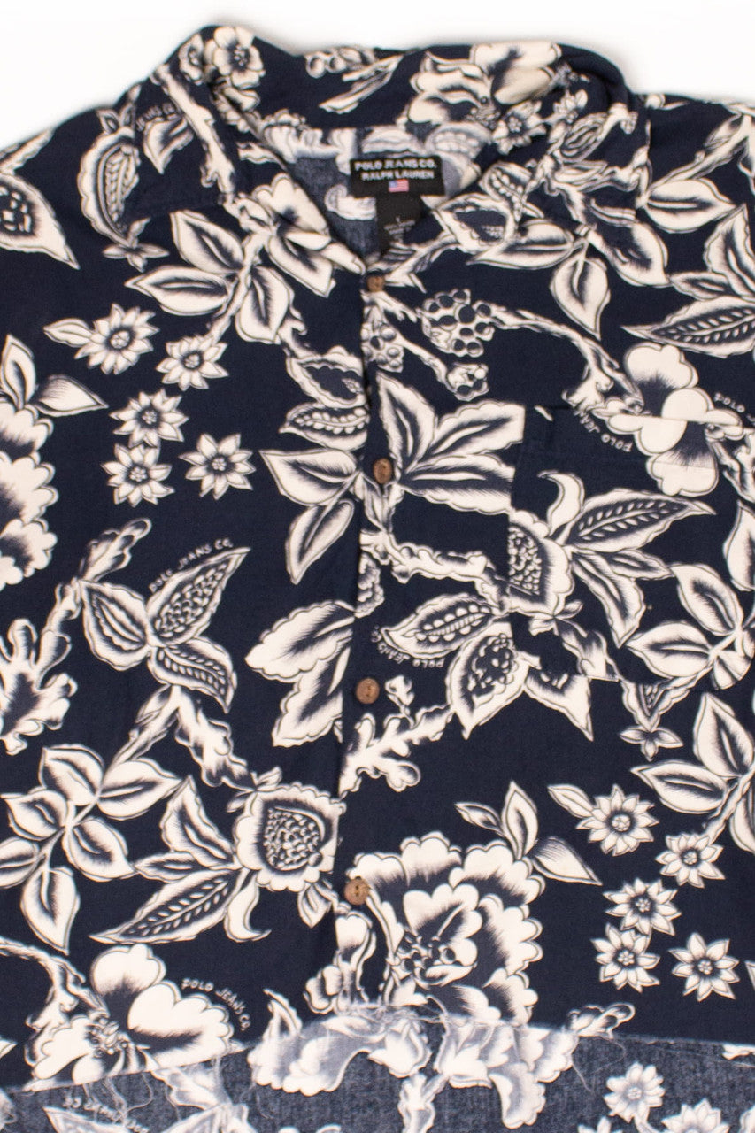Vintage Polo Jeans Co. Cropped Hawaiian Shirt