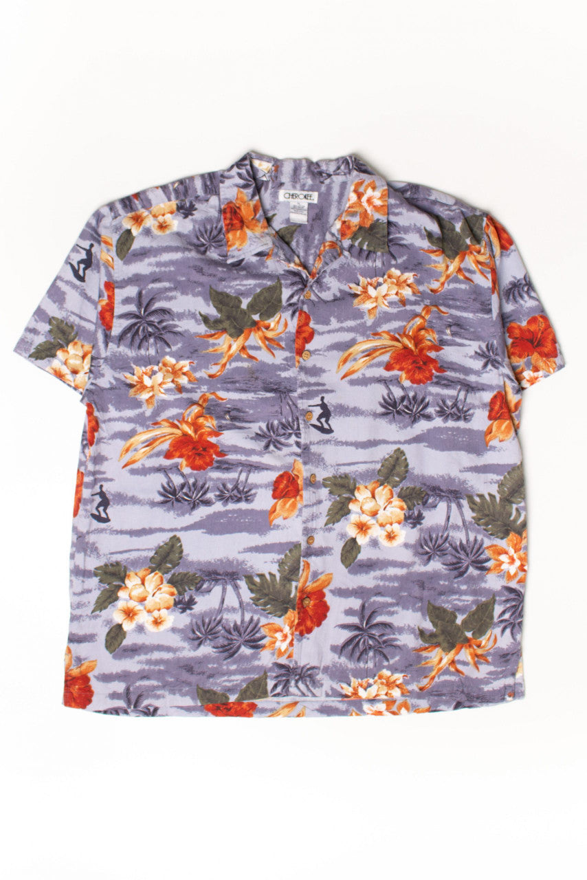 Vintage Cherokee Floral Surfers Hawaiian Shirt