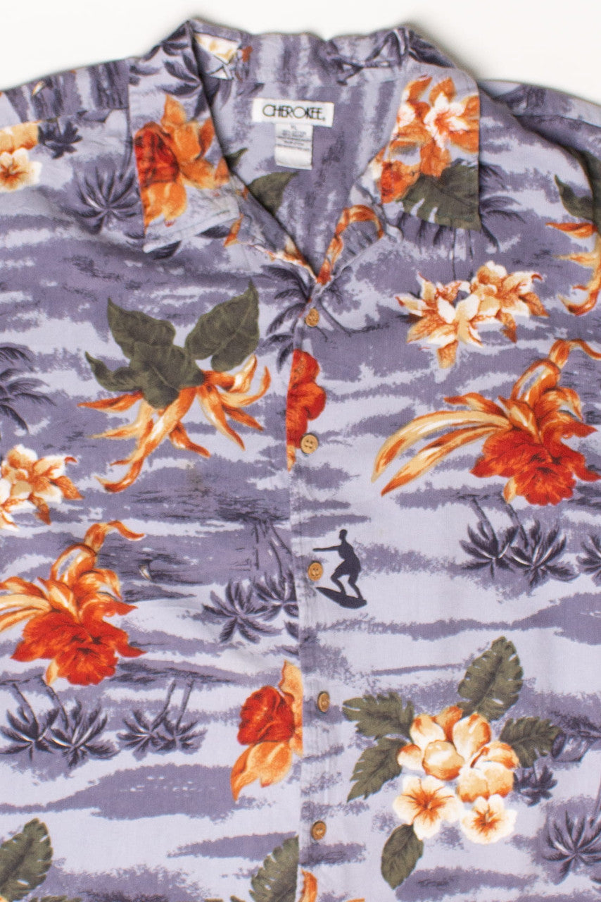 Vintage Cherokee Floral Surfers Hawaiian Shirt