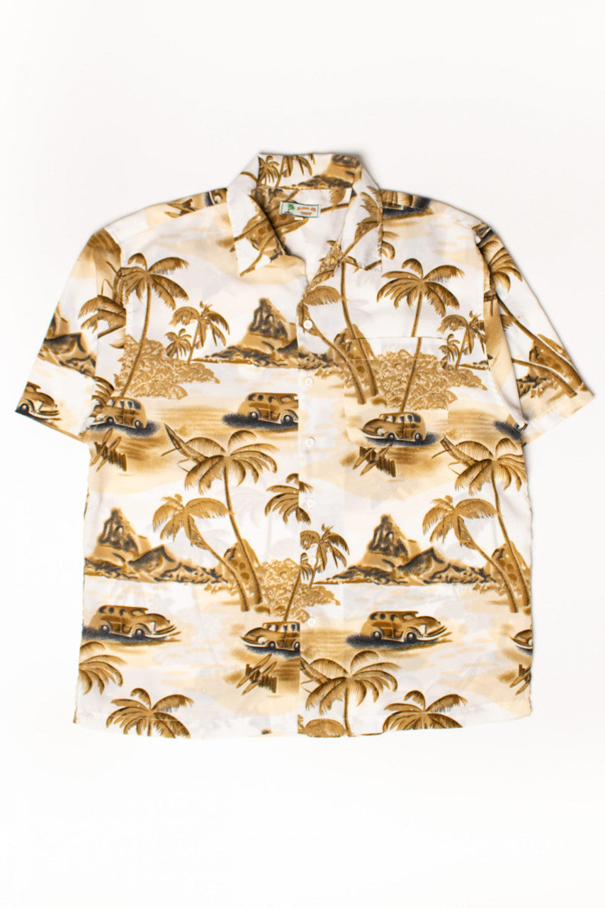Vintage Beach Cars Hawaiian Shirt