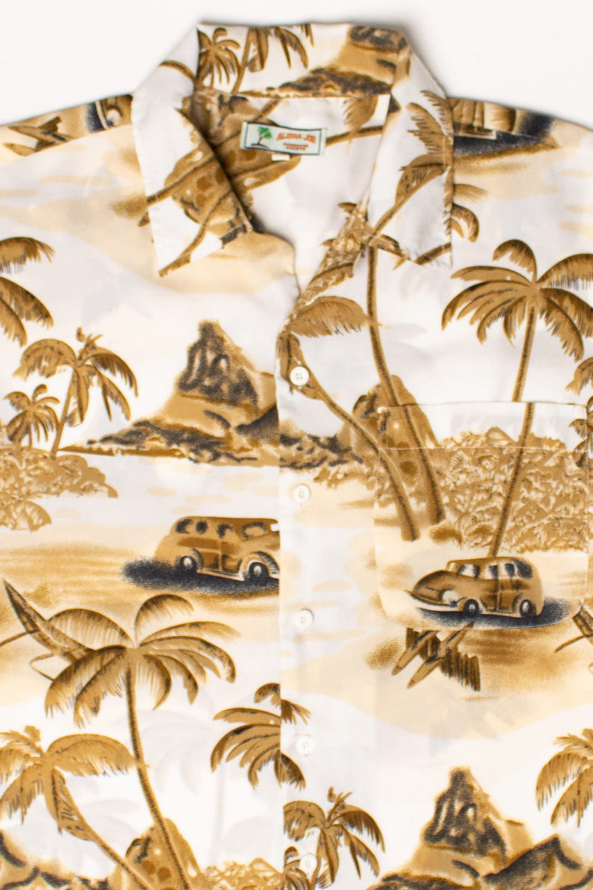Vintage Beach Cars Hawaiian Shirt