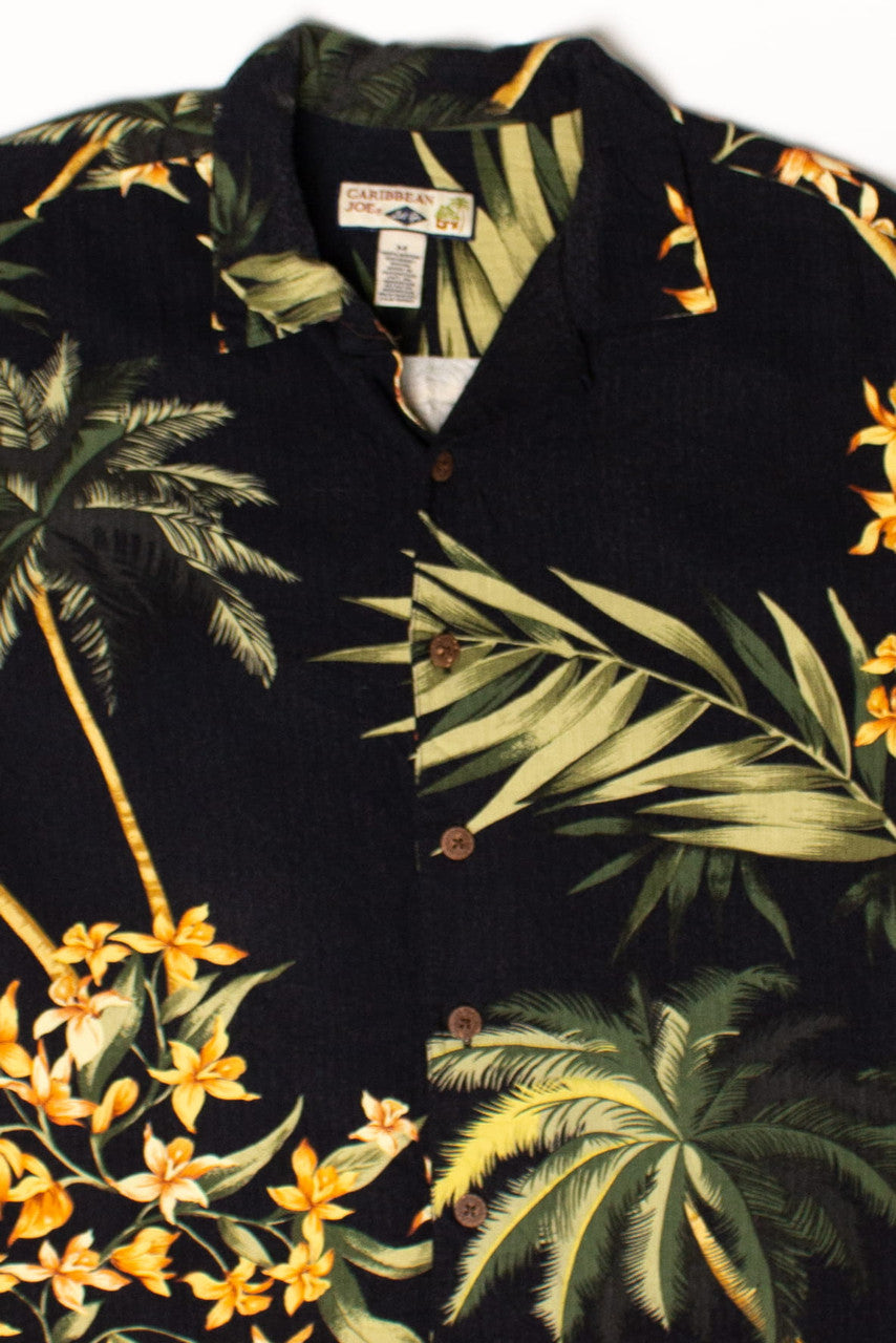 Vintage Black Palms Hawaiian Shirt