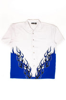 Vintage Blue Flames Y2K Shirt