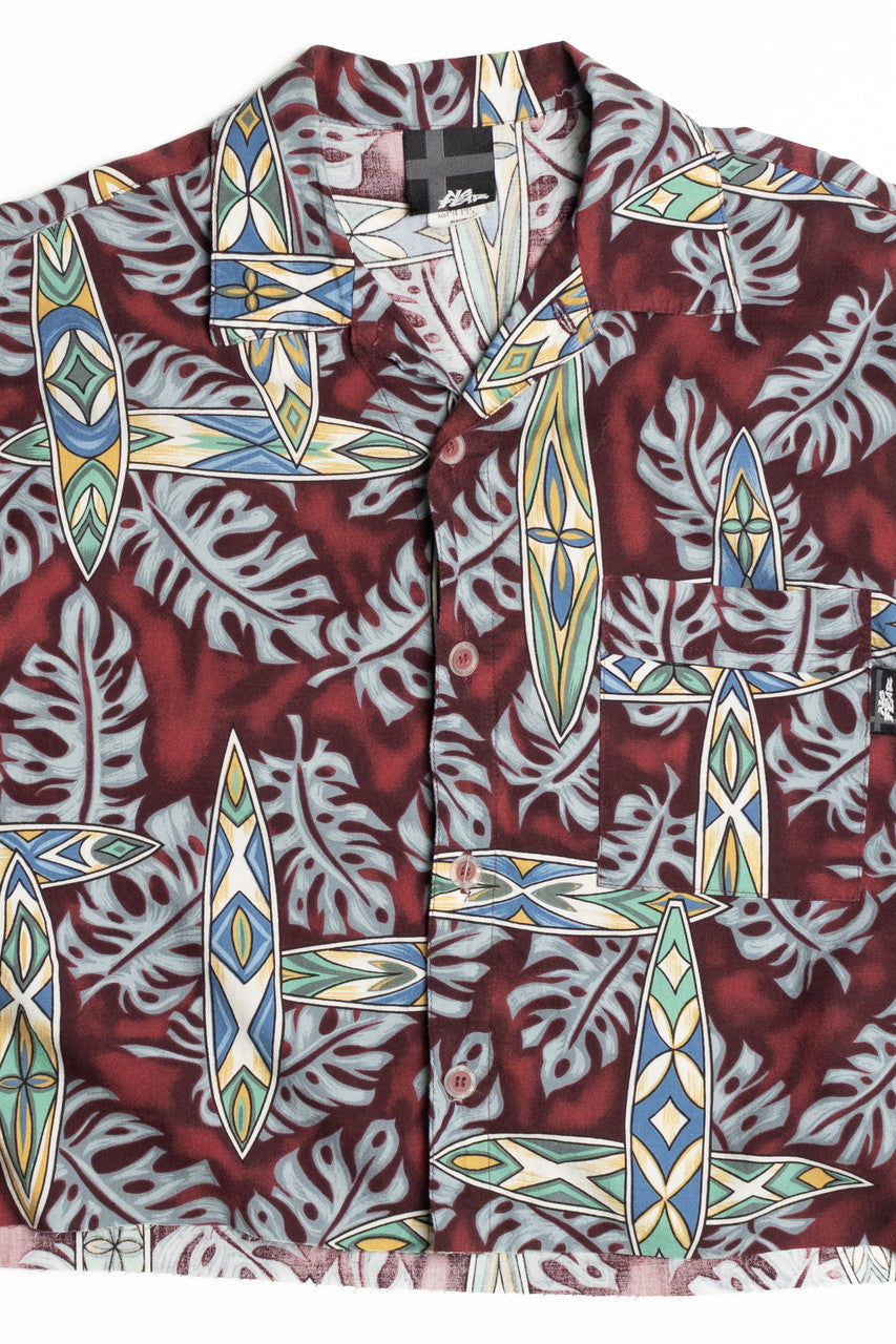 Cropped No Fear Hawaiian Shirt
