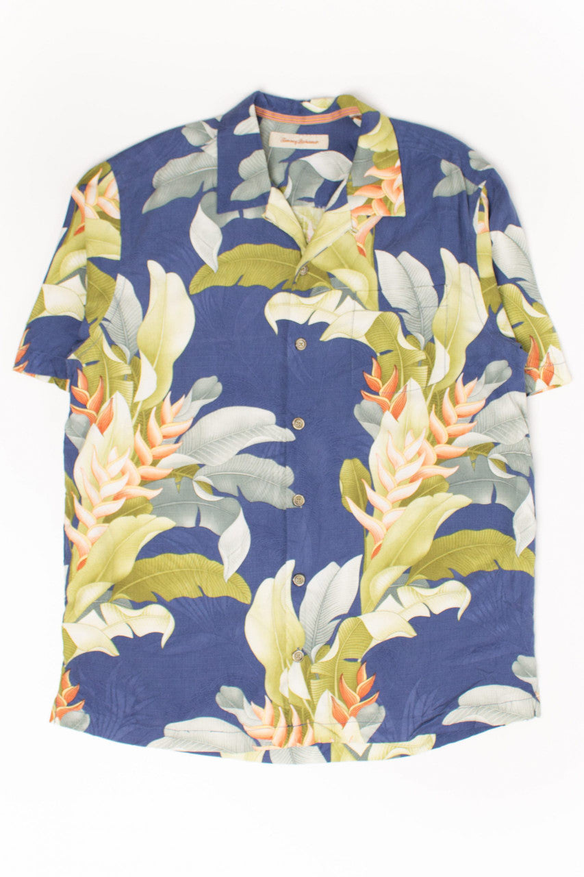 Tommy Bahama Tropical Leaves Hawaiian Shirt