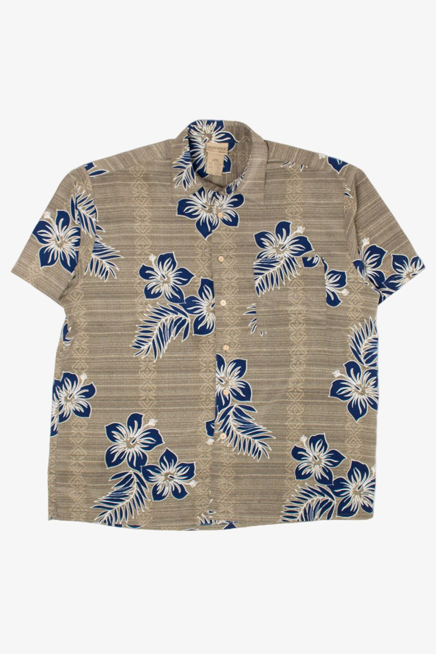 Sage Green Floral Hawaiian Shirt