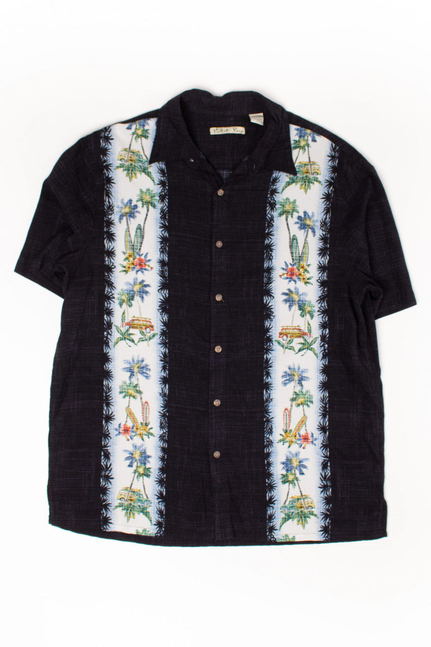 Surfboard Stripes Hawaiian Bowling Shirt