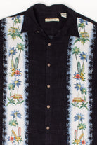 Surfboard Stripes Hawaiian Bowling Shirt