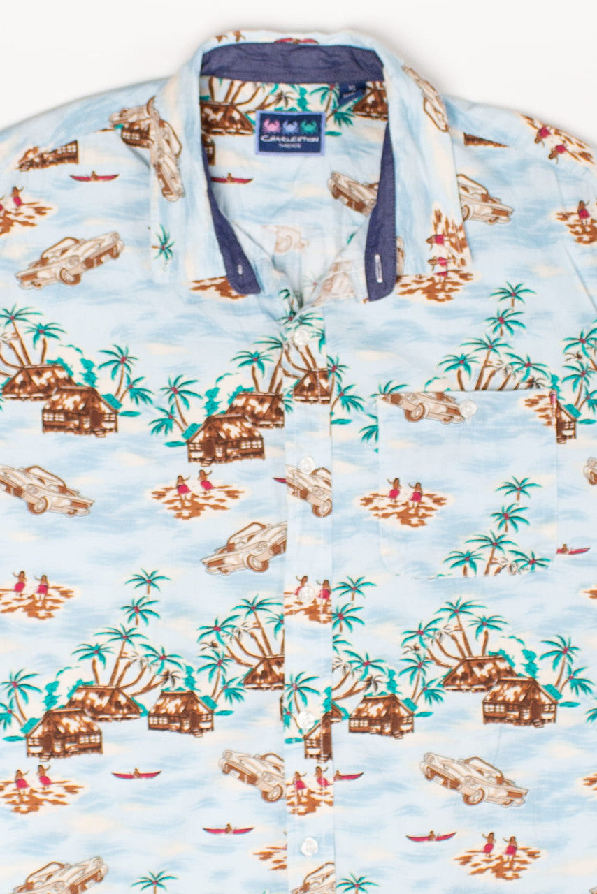 Vintage Tropical Village Hawaiian Shirt
