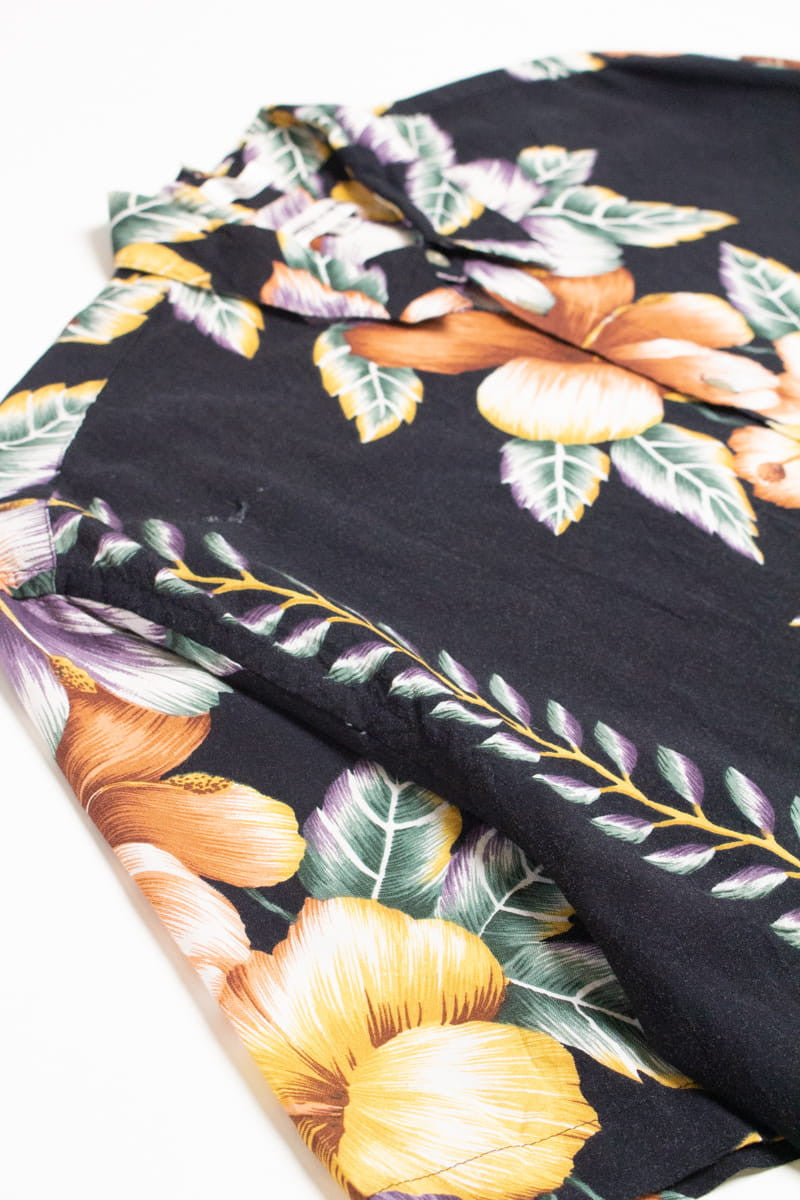 Pierre Cardin Floral Stripe Hawaiian Shirt