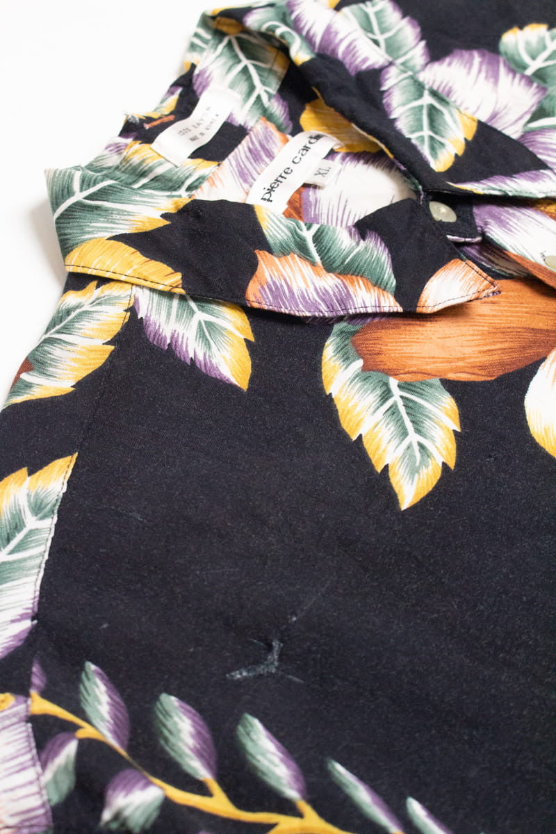 Pierre Cardin Floral Stripe Hawaiian Shirt