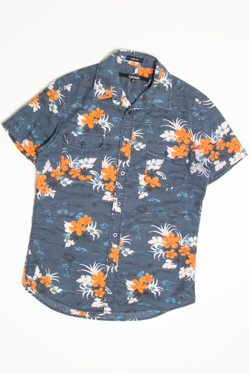 Carbon Floral Hawaiian Shirt