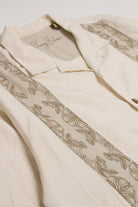 Tommy Bahama Beige Bowling Stripes Hawaiian Shirt