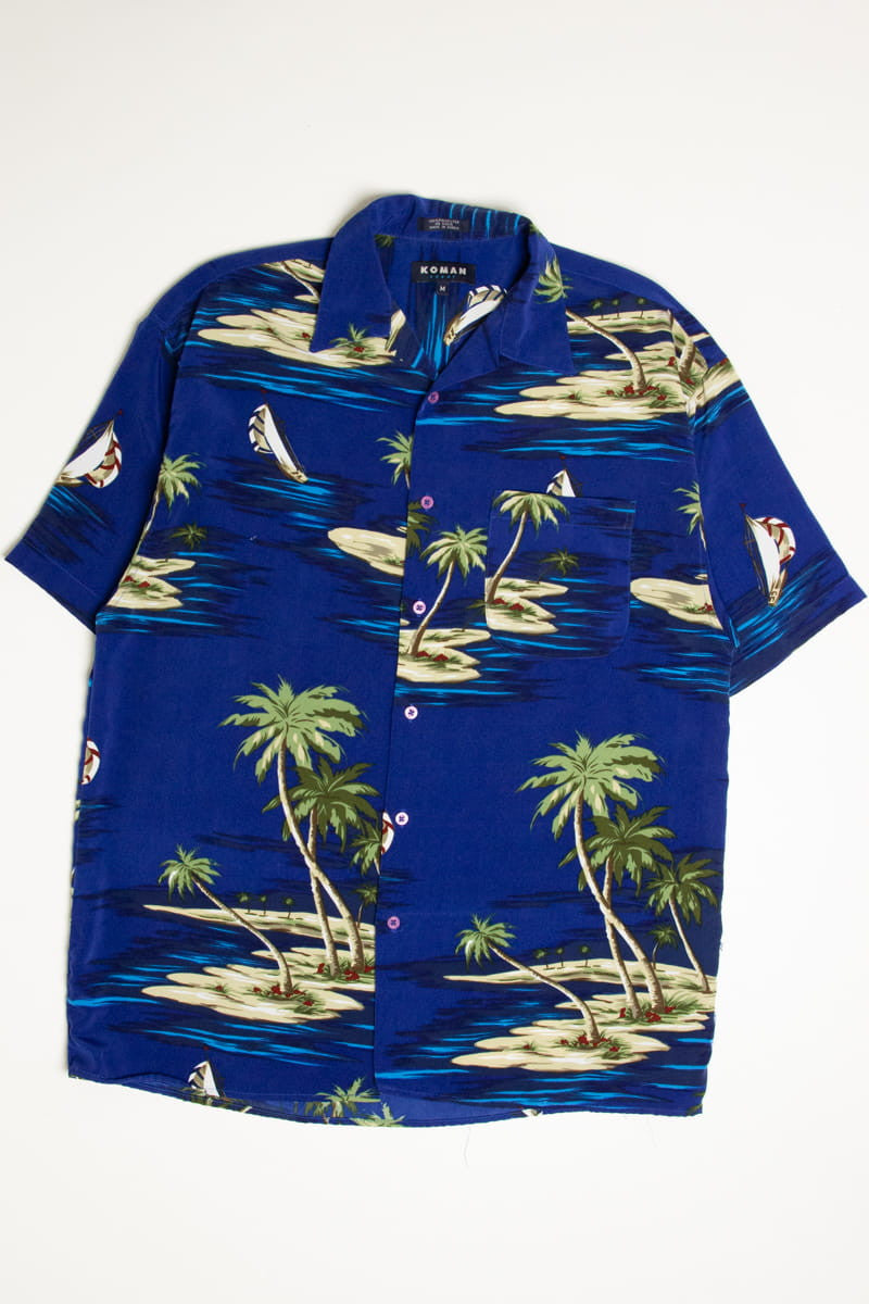 Vintage Tropical Island Koman Sport Hawaiian Shirt