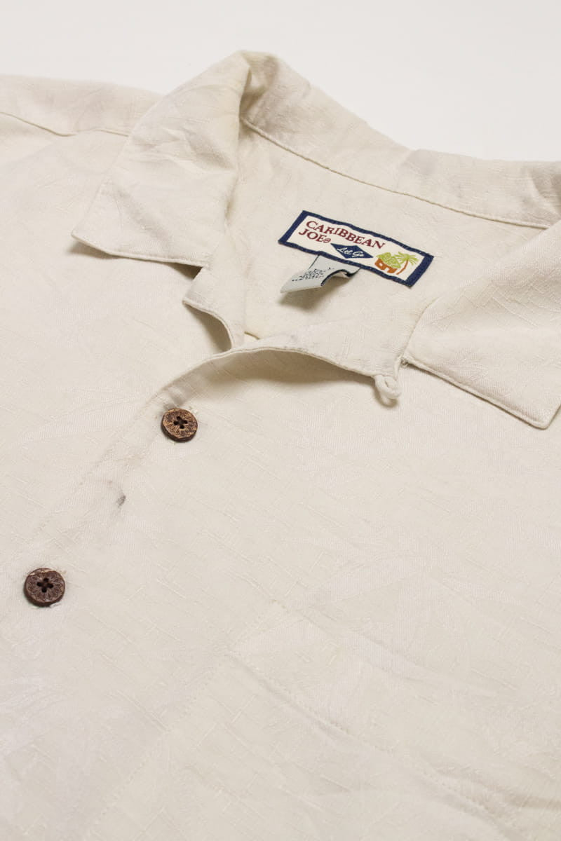 Beige Leaves Caribbean Joe Hawaiian Shirt