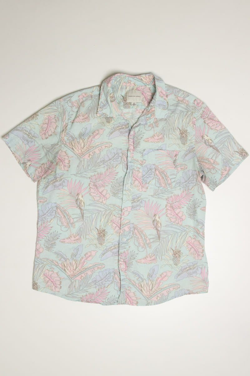 Pastel Parrot American Eagle Hawaiian Shirt