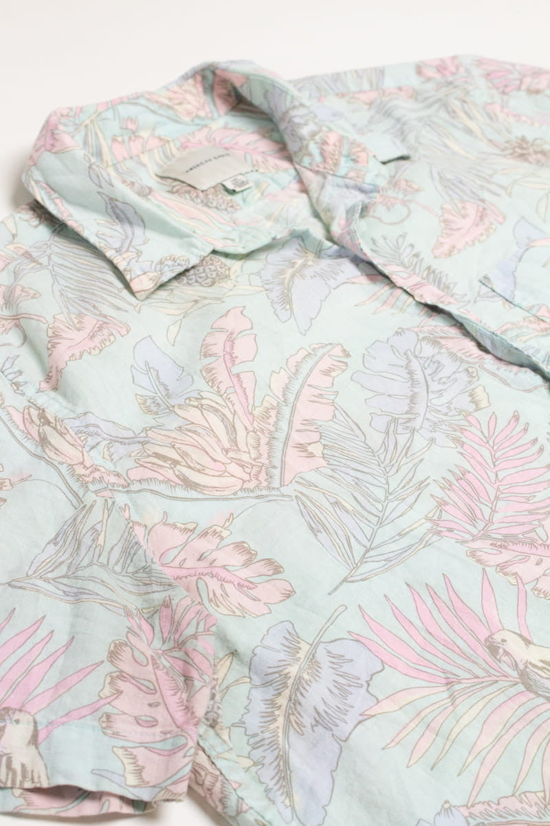 Pastel Parrot American Eagle Hawaiian Shirt