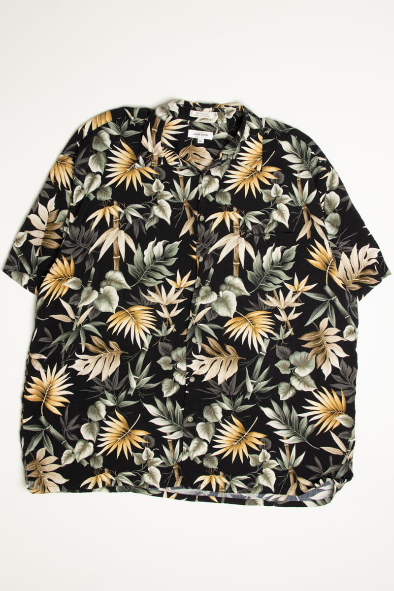 Pierre Cardin Bamboo Leaves Hawaiian Shirt