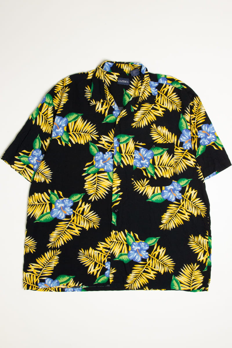 Black & Gold Puritan Hawaiian Shirt