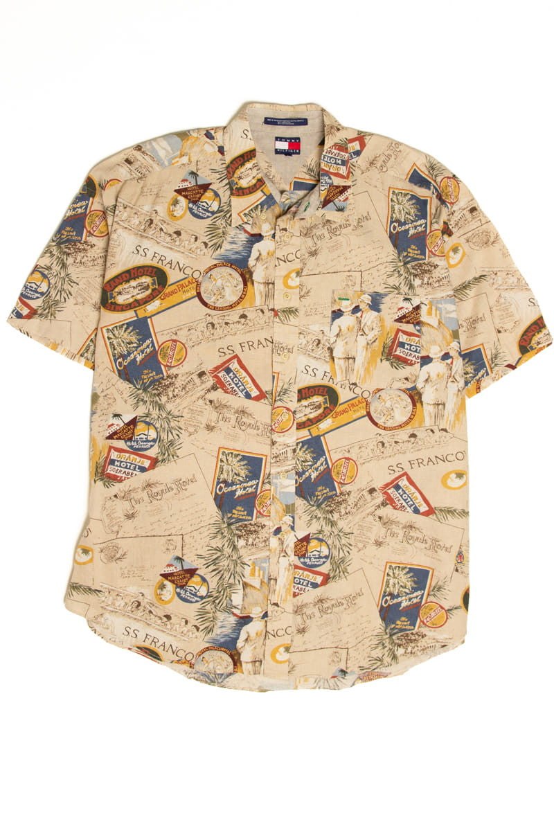 Tommy Hilfiger Travel Collage Hawaiian Shirt