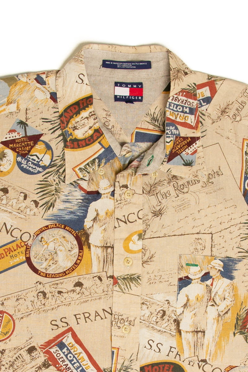 Tommy Hilfiger Travel Collage Hawaiian Shirt