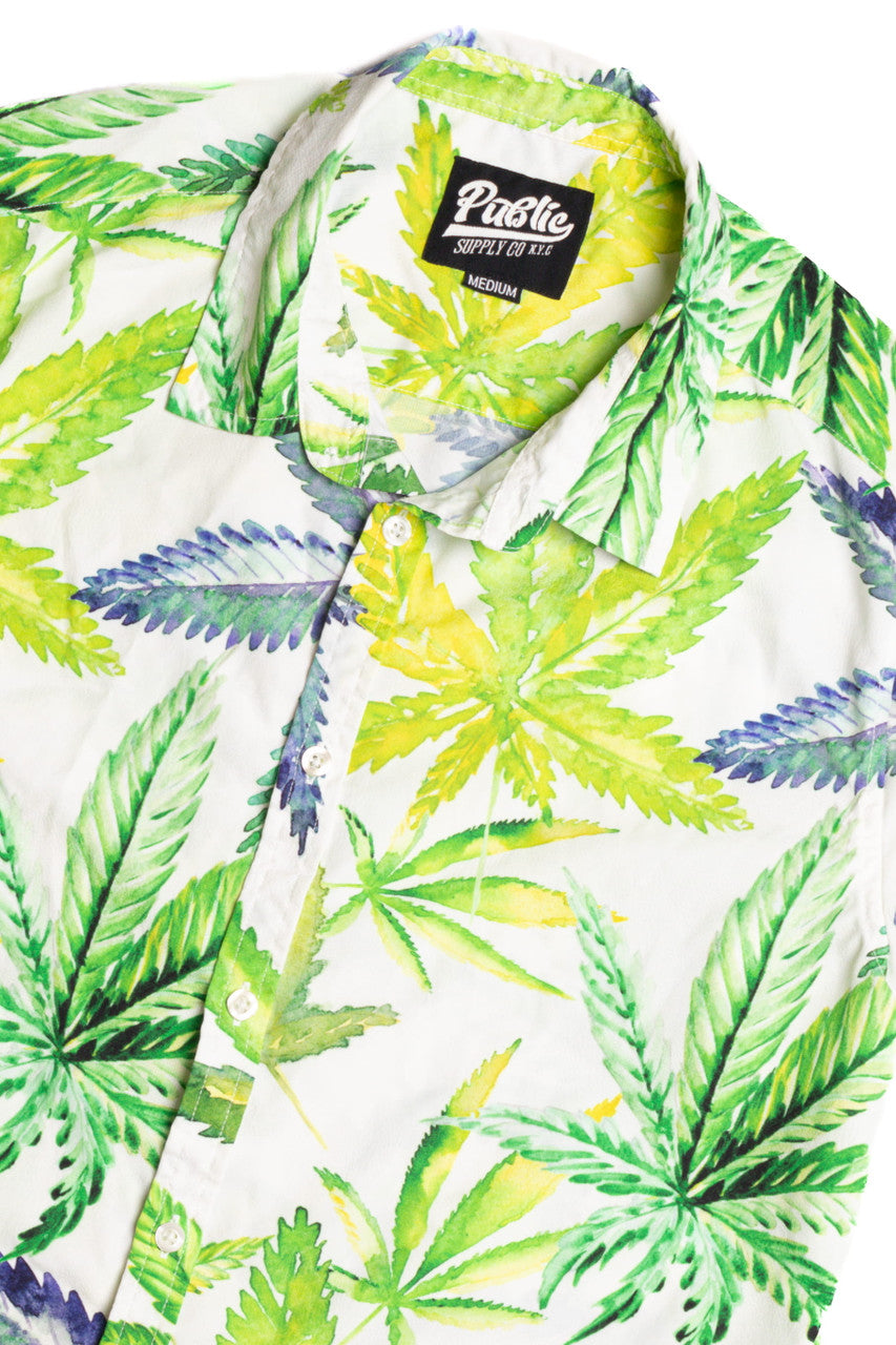 Bright Green Hawaiian Shirt 2262