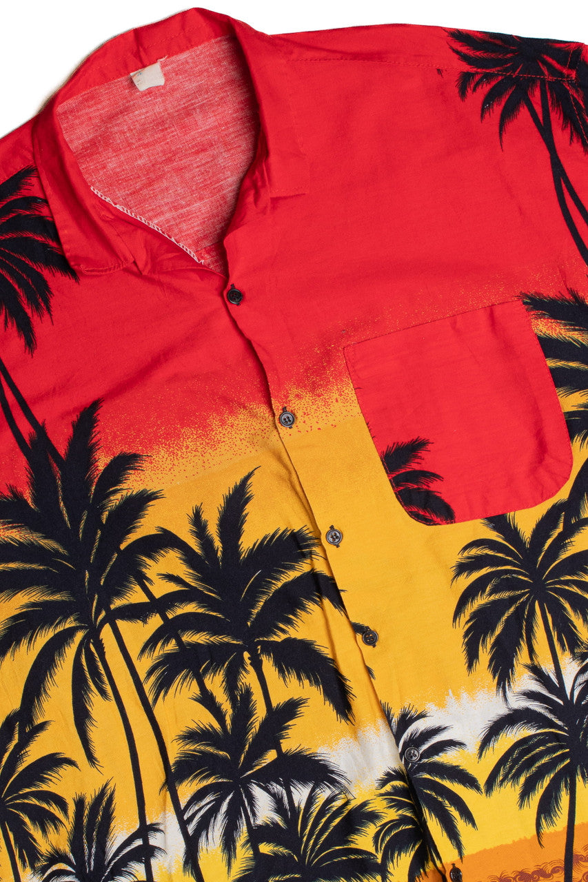 Sunset Red Hawaiian Shirt 2293