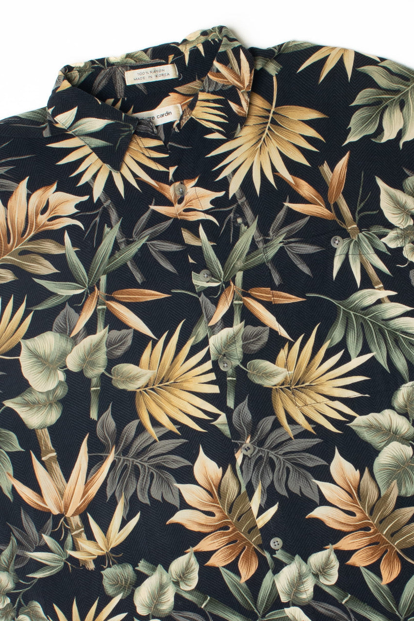 Vintage Leafy Floral Pierre Cardin Hawaiian Shirt 2296