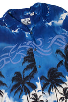Blue Sunset With Tribal Inspired Pattern Hawaiian Shirt