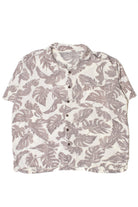Gray Palm Leaf  Hawaiian Shirt 2299