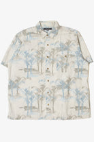 Sailboat And Palm Tree Cotton Hawaiian Shirt