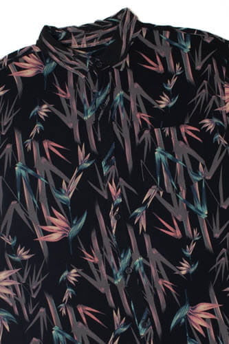 Black Leafy Hawaiian Shirt 2317