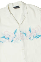 Vintage Faded Pink And Blue Hibiscus Hawaiian Shirt