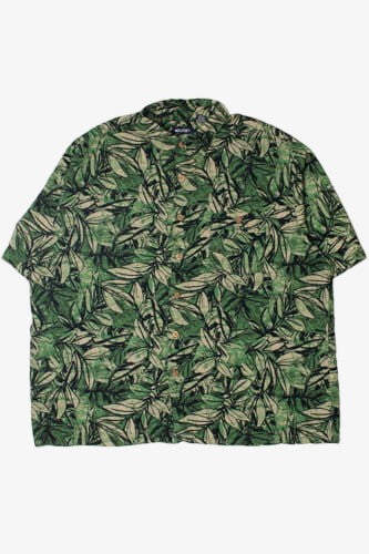 Green Palm Leaf Hawaiian Shirt 2327
