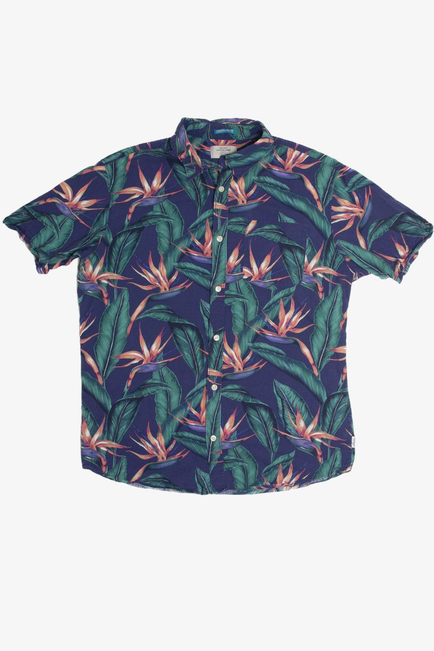 Vintage Coastal Flora Hawaiian Shirt