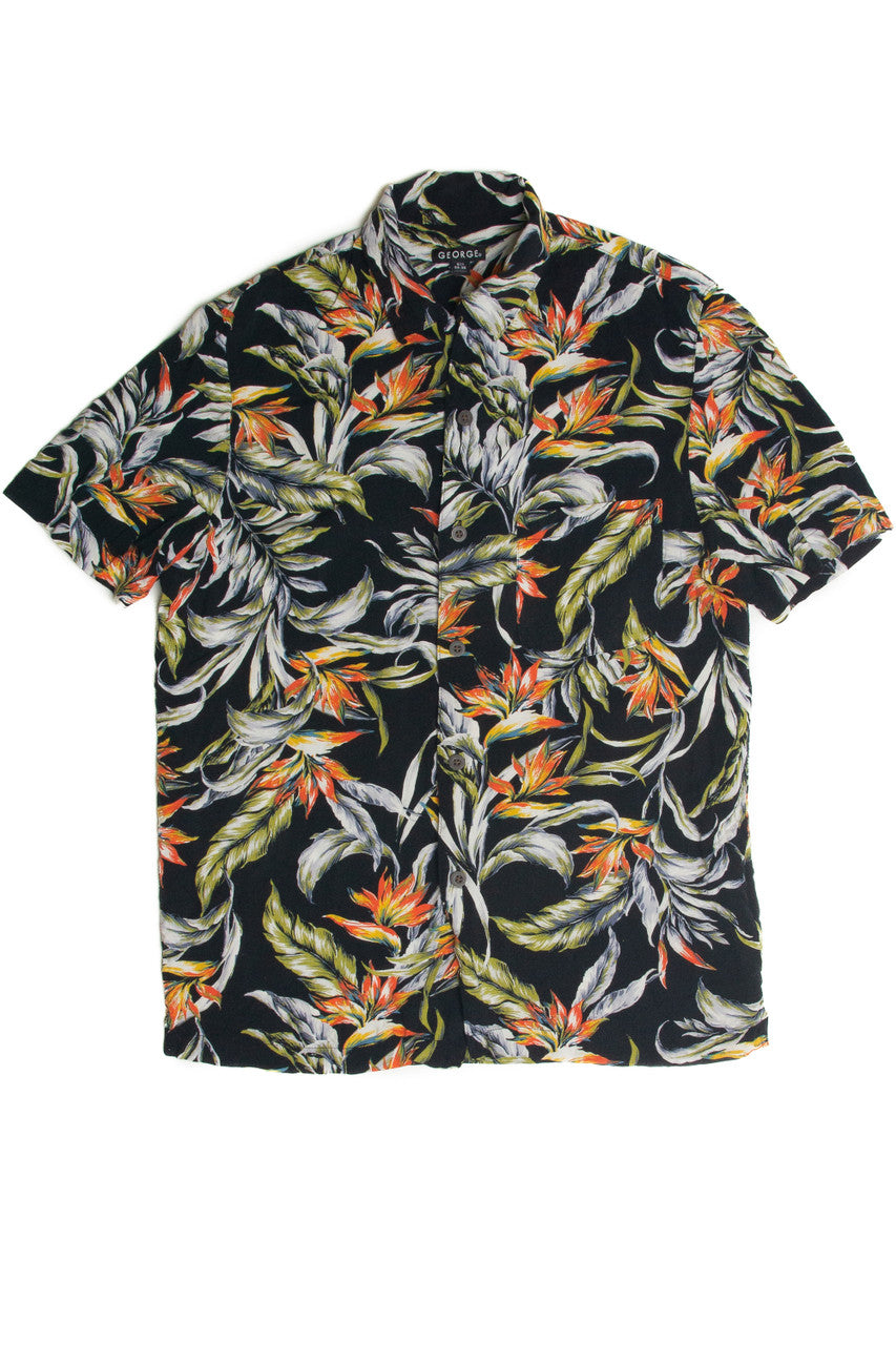 Vintage Orange Bloom Hawaiian Shirt